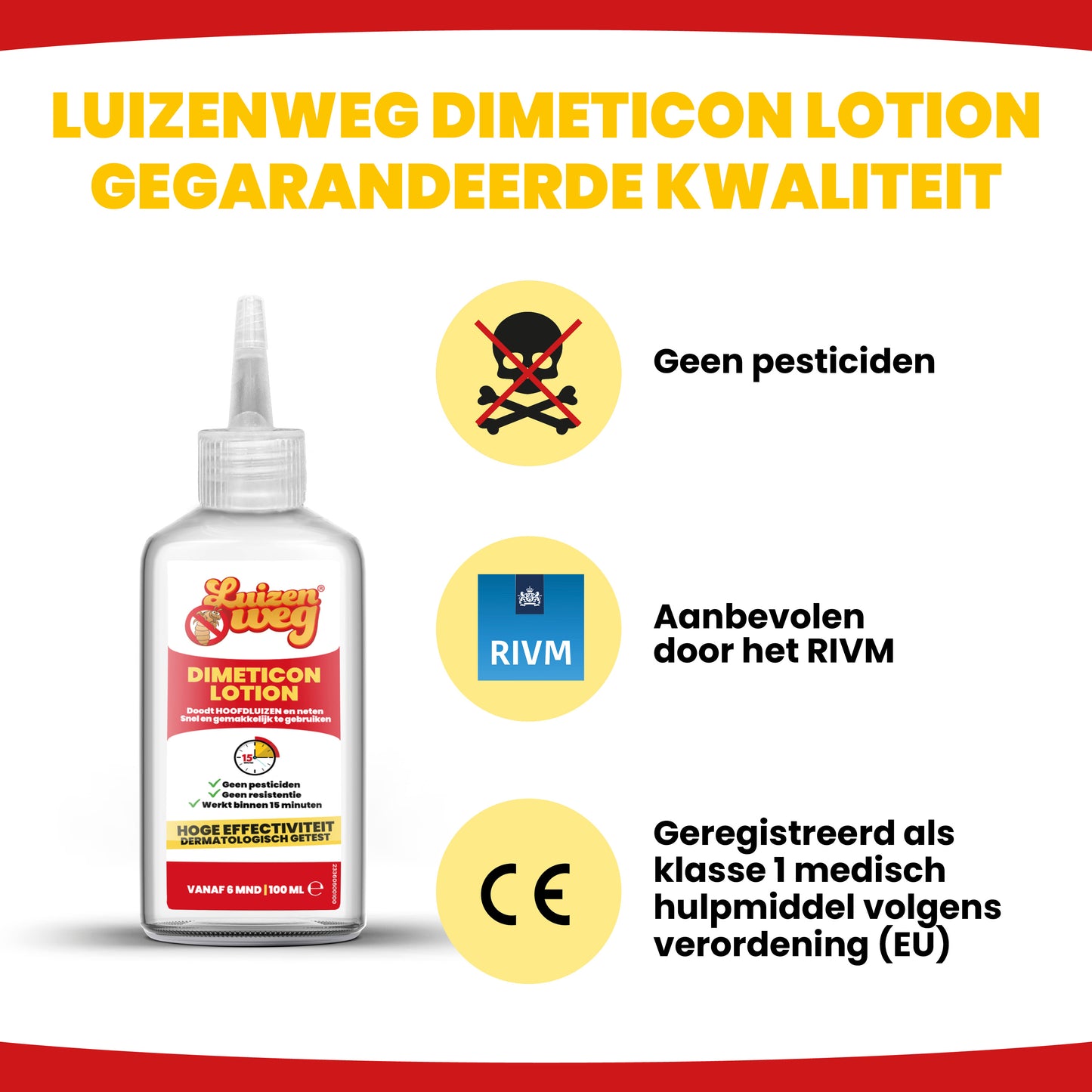 LuizenWeg Dimeticon 97% lotion 100 ml met hoge kwaliteit stalen doorkammer